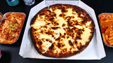 [Mukbang] Pizza ngập phô mai + Gà rán + Bánh gạo chiên