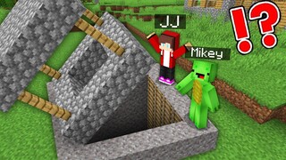 Mikey & JJ Found A BUNKER In The Village in Minecraft - Maizen