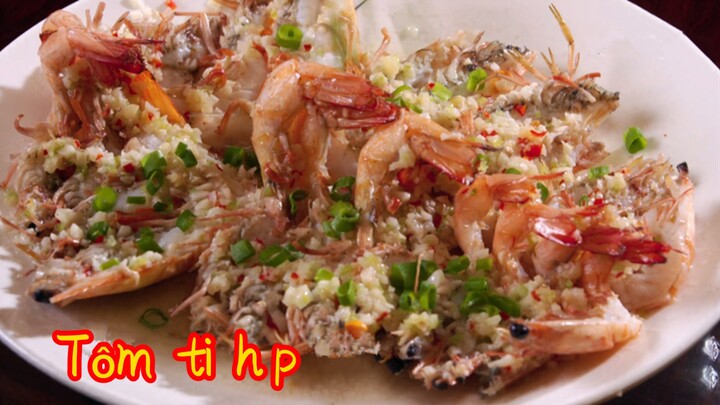 Tôm tỏi hấp