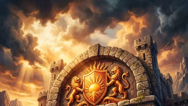 Angry Rock Metal Crest of the Imperial Sun