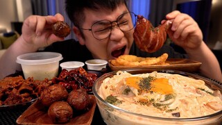 페퍼크림파스타 먹방 sns에서 핫한 돼지게티 신메뉴 대박 레전드 먹방 Pepper cream pasta mukbang Legend koreanfood eatingshow asmr