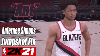 Anfernee Simons Jumpshot Fix NBA2K21 with Side-by-Side Comparison