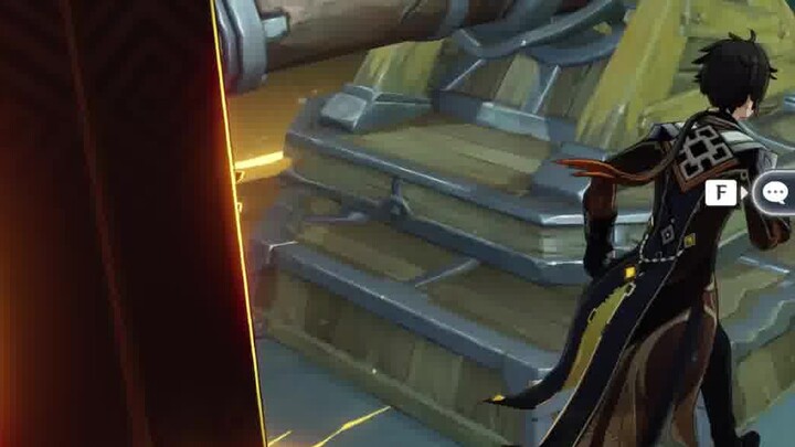 ผู้เล่น Zhongli หลังจากปลดล็อคปืนใหญ่ภูเขา