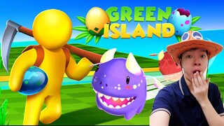 Thành EJ Lạc Trên Hoang Đảo Gặt Lúa Để Ăn Ấp Trứng Rồng Chiến Đấu Quái Vật - Green Island Top Game