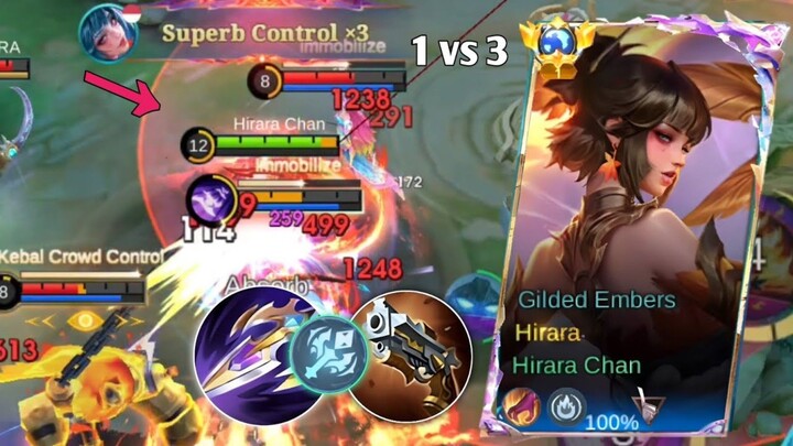 COBAIN BUILD + EMBLEM TERBARU HIRARA BISA ONE HIT MUSUH 🤯‼️