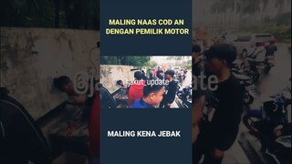 Maling Berhasil Dijebak !! cod Dengan Pemilik motor