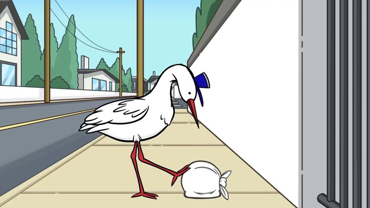 "Cyanide Joy Show" black humor and creative animation - the violent transportation of storks