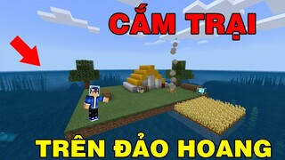 Thử Thách Sinh Tồn Cắm Trại Trên Đảo Hoang || TRONG MINECRAFT PE..!!