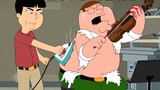 Family Guy: satirizing Asian corporal punishment education, Pete finally becomes a musician