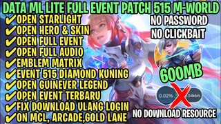 Data ML Lite Full Event 600Mb Patch 515 Diamond Kuning | ML Lite | Cara Mengatasi Lag & Patah Patah