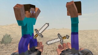 Cười bể bụng với màn gun MOD của kiếm sỹ trong <Minecraft>|<CS: GO>