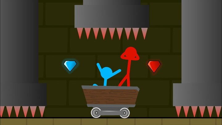 Watergirl and Fireboy , Stickman Animation - ( Part 14 Forest Temple Parkour )