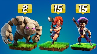 โกเล็มขวานพ่อมดขาปาร์ตี้ สามสหายมหาเทพ - Clash of Clans