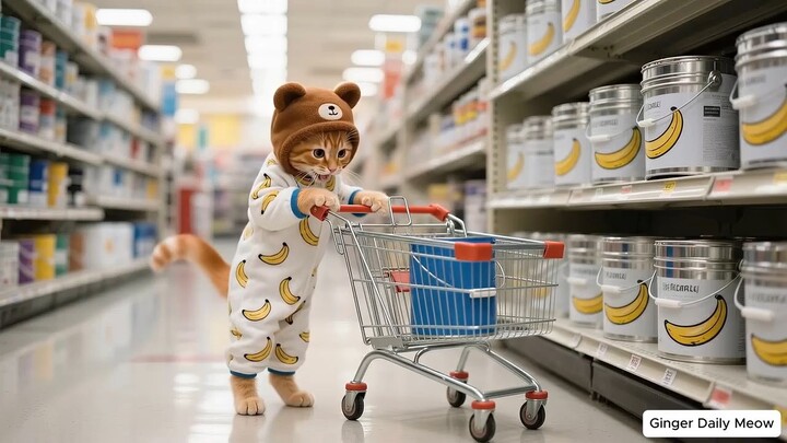 Ginger_Kitten_Secretly_Renovates_Papa_Cat’s_Dark_Office_After_Seeing_Him_Work_Late_🐱💡