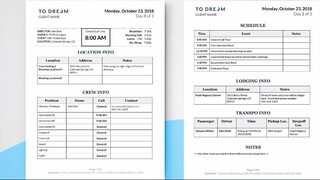 Free Simple Call Sheet Templates | How to download Simple Call Sheet Templates