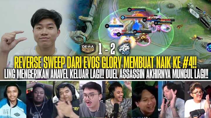 LING ANAVEL + AKAI FLUFFY BUAT EVOS KE #4 !! REAKSI STREAMER DEWA UNITED 1-2 EVOS GLORY MPL ID S13!!