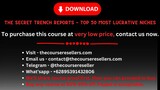 The Secret Trench Reports - Top 50 Most Lucrative Niches