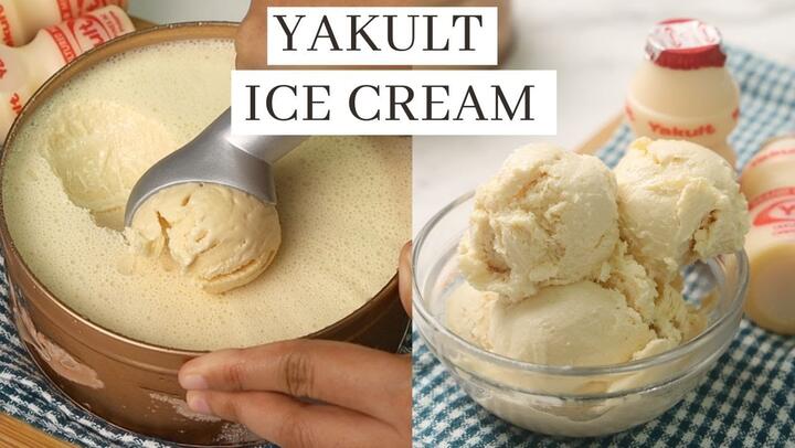 Yakult Ice Cream ( 2 Ingredients Ice Cream Recipe )