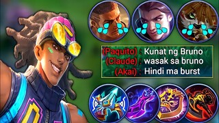 The Reason why Paquito, Claude and Akai cry!!  | TOP GLOBAL/PHILIPPINES BRUNO - MASTER BODAK MLBB