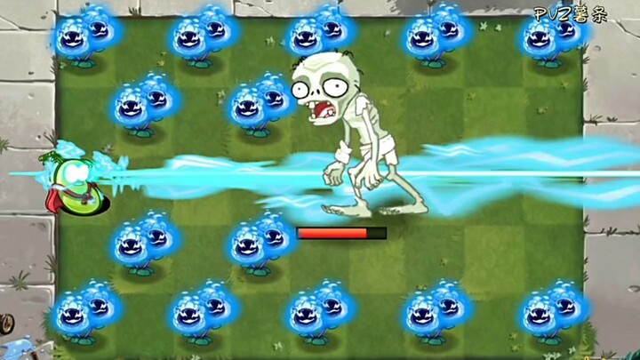 50 of each max-level plant vs. a single common zombie with 188,888 health that doesn’t drop its hand