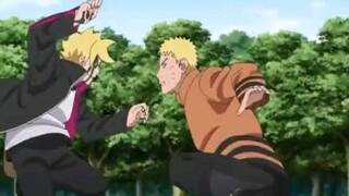 kawaki help boruto to fight naurto