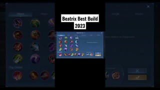 BEATRIX BEST BUILD 2023 | TOP 1 GLOBAL BEATRIX BUILD | #shorts #mlbb #mobilelegends
