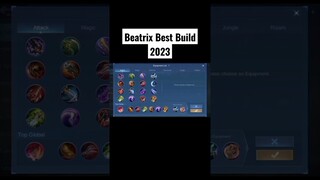 BEATRIX BEST BUILD 2023 | TOP 1 GLOBAL BEATRIX BUILD | #shorts #mlbb #mobilelegends