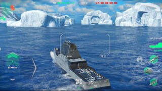 Modern Warships: USS ZUMWALT in Action.  online match gameplay..