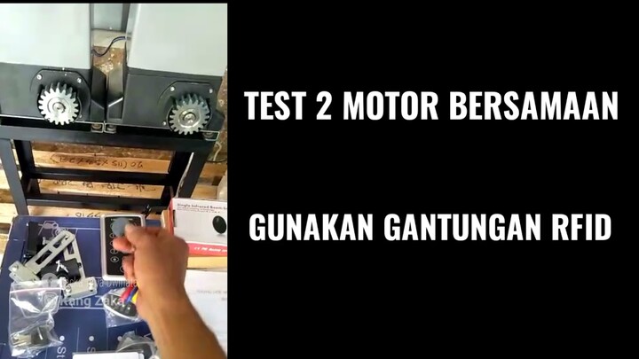 PASANG MESIN PINTU PAGAR OTOMATIS DENGAN 2 MOTOR
