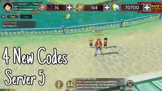 Server 5 New Gift Codes Level 35! One Piece Burning Will