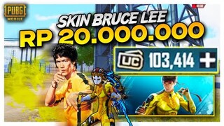 TOP UP SENILAI RP 20.000.000 GACHA SKIN BRUCE LEE , HOKI BANGET 3X KLIK LANGSUNG DAPAT - PUBG MOBILE