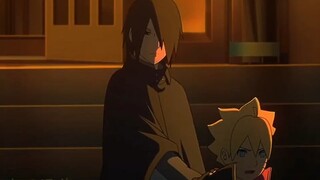 Ketika Boruto melihat Sasuke, dia meninju wajahnya dan ingin menjadi muridnya.