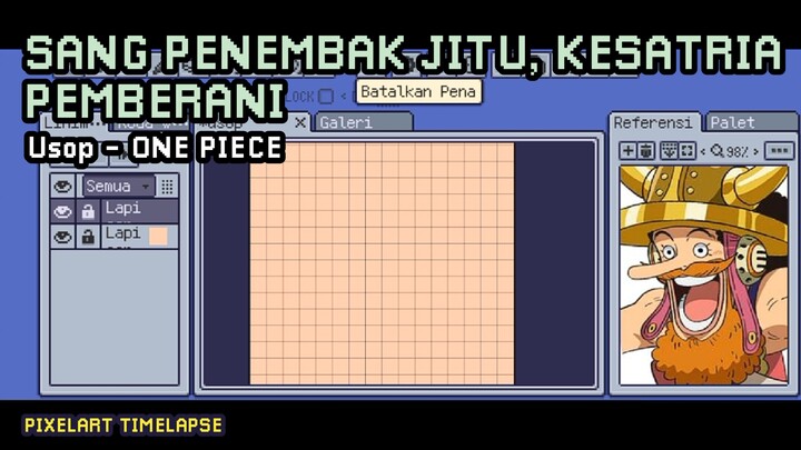 Sang Penembak Jitu, Kesatria Pemberani | Usop - One Piece | Pixel Art Timelapse