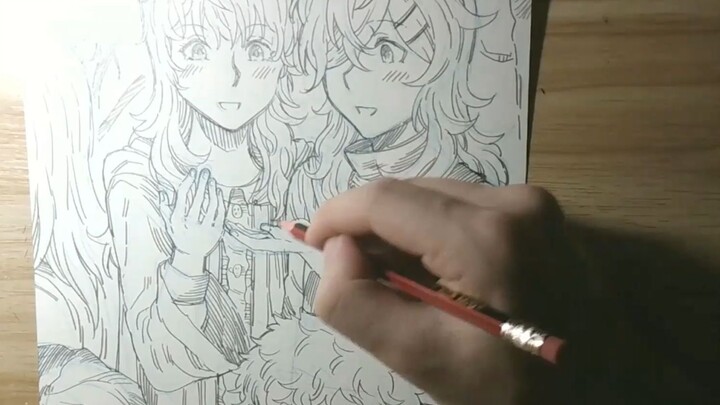 【วาดด้วยมือ】ภาพประกอบการ์ตูนสามภาพ