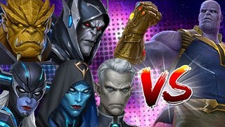 every member of the BLACK ORDER vs THANOS!! - Marvel Future Fight