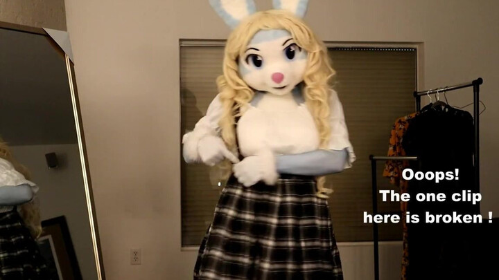【兽装】Bunny可爱的兽装全身皮物面具易容（新kig视频454）