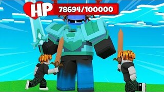 JUGGERNAUT ปะทะ 100 ผู้เล่นใน ROBLOX BEDWARS