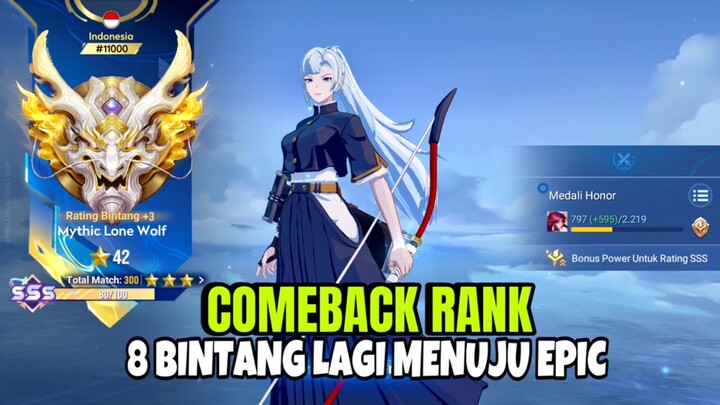 COMEBACK RANK 8 BINTANG LAGI MENUJU EPIC 1 MINGGU SUDAH PUSH RANK