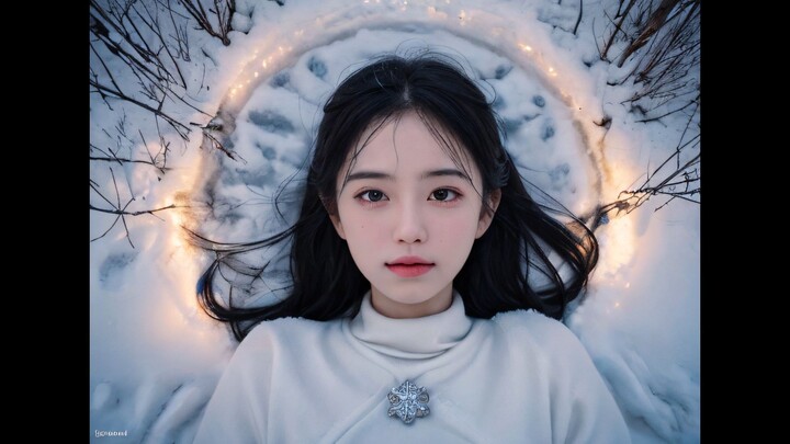 彻夜积雪的停车场