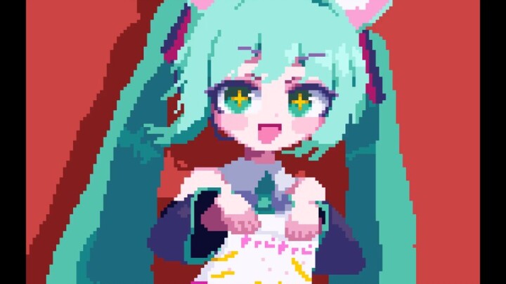 Versi piksel iklan gabungan McDonald's Jepang dan Hatsune Miku
