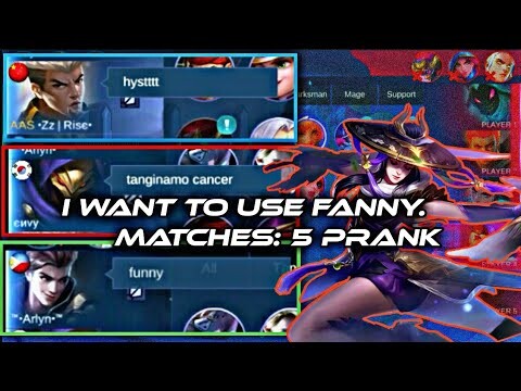 PRANK FANNY!!! 5 MATCHES NO WINRATE | HARD CARRY TRASHTALKER TEAM! (PART 1)