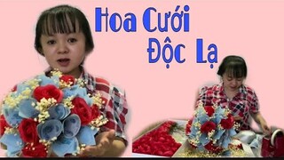 Nàng Út Ống Tre làm bó hoa  cưới cô dâu độc lạ || Nàng Út Ống Tre