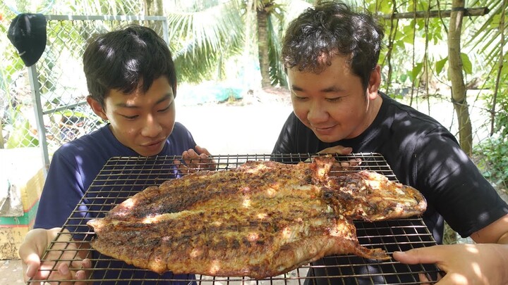 Hàng khủng cá trê 4,5 ký. CÁ TRÊ NƯỚNG RIỀNG MẺ - Bin Đen Miền Tây # 468