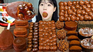 ASMR MUKBANG| 초콜릿 디저트 초코 아이스크림 케이크 먹방 & 레시피 CHOCOLATE DESSERT ICE CREAM EATING