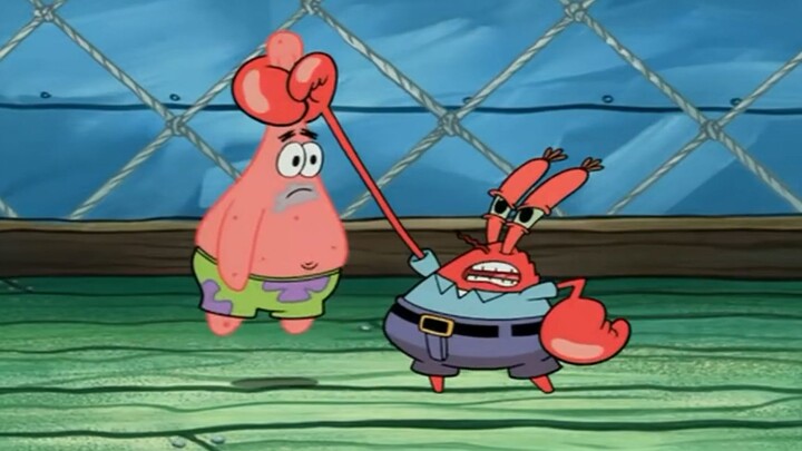 Finally it's Mr. Krabs' turn to be disgusted by Patrick