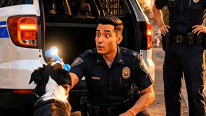 狗狗为什么一直追着警车跑？真相竟然是一个玩具！😂🚓🐶