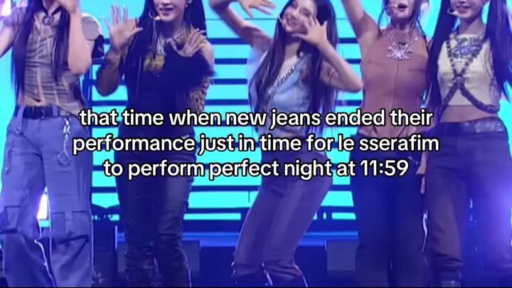 that time when newjeans ended their performance just in time for le sserafim to perform