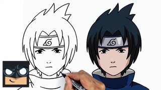 How To Draw Sasuke Uchiha | Naruto