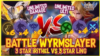 3 STAR IRITHEL UNLI DAMAGE VS 3 STAR LING UNLIMITED ULTI! SPOT JANTUNG LAWAN COMBO VIRAL!MAGIC CHESS