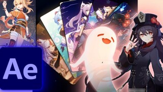 「ae tutorial」A simple card video and light transition